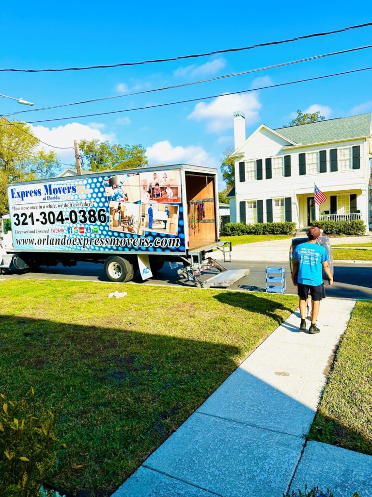 Orlando express movers loading truck
