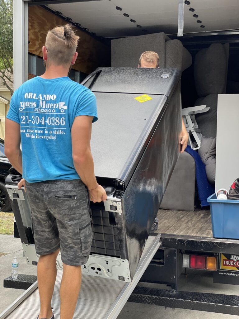 moving fridge