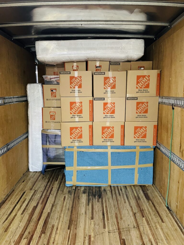 boxes loaded for moving